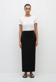 Crepe Column Skirt - Black - Matteau